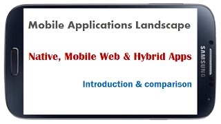 Mobile Application Landscape :  Native, Hybrid & Mobile Web Apps :  Introduction & Comparison screenshot 5