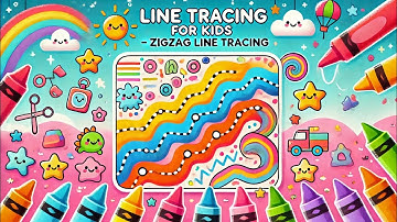Zig-zag lines and curvy waves tracing for kids | Pre writing skills for kids and toddlers