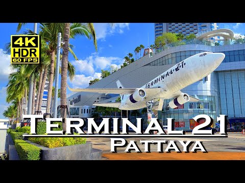 Terminal 21 Pattaya Shopping Mall and Restaurant 4K HDR UHD Dolby Atmos 💖 Walking Tour 👀 Thailand 🇹🇭