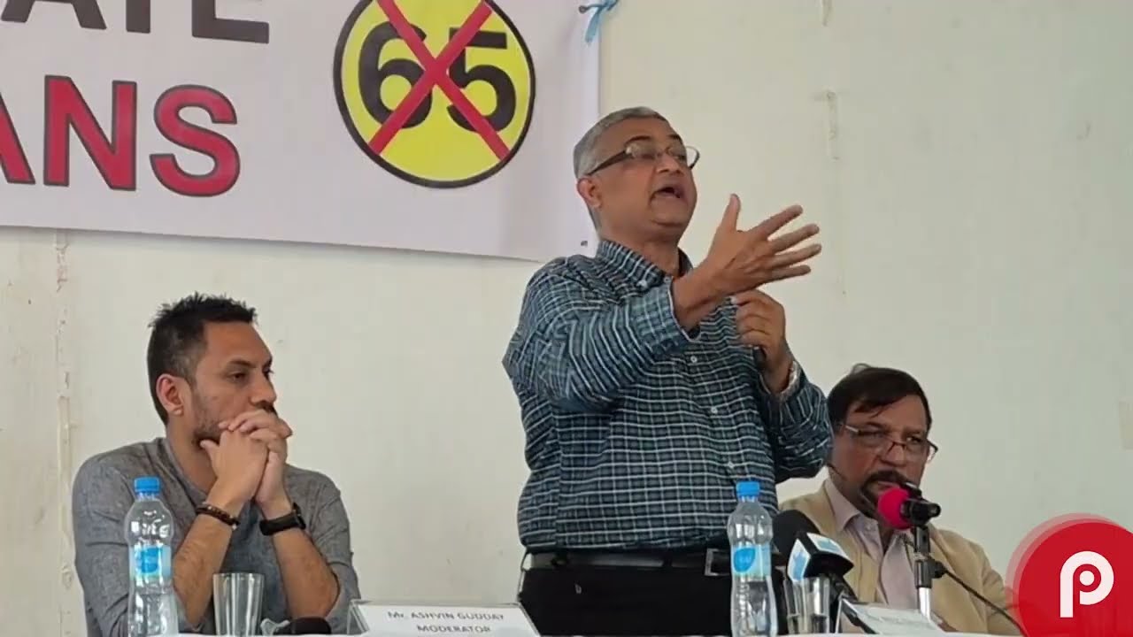 L'intervention de Reaz Chuttoo lors du Forum de débat sur la pension de retraite