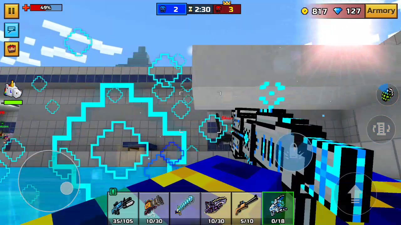 Playing pixel gun 3d 1v1 with my brother - YouTube