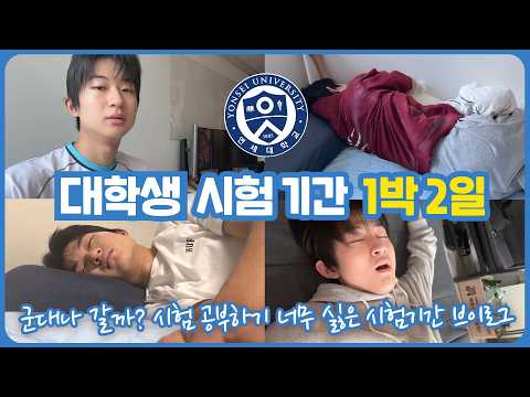 <strong>시험공부</strong> 너무 하기 싫은 대학생 시험기간 브이로그 (현실 대학생 찐 시험 브이로그) 마이린 TV