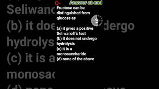 Fructose can be distinguished from glucose|Seliwanoff’s test|hydrolysis|monosaccharide|Chemistry