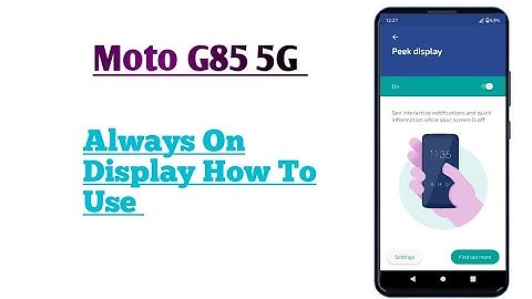 Moto G85 5G || How To Use Always On Display Feature