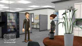 Office pervert giving the boss a piece of his mind
