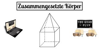 10 Stereometrie - Zusammengesetzte Körper - Quadratischen Pyramide und Würfel