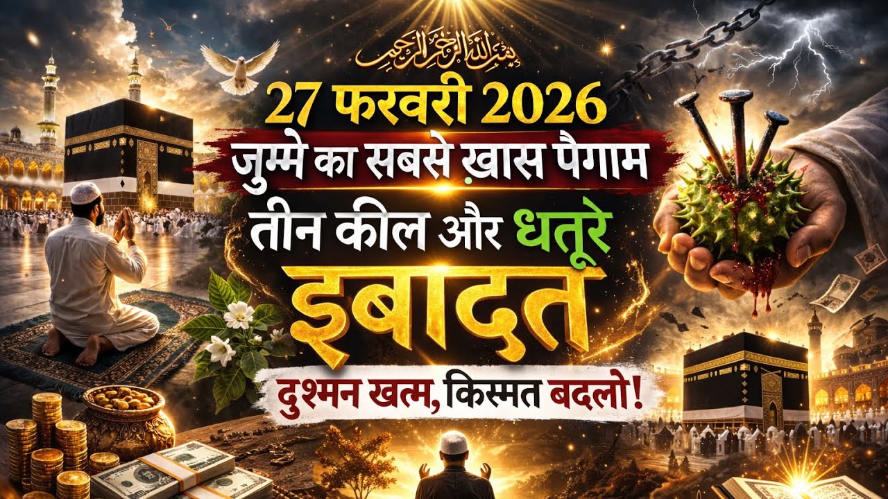 27 फरवरी 2026 | जुमा का सबसे खास पैगाम | तीन कील और धतूरे वाली इबादत | दुश्मन खत्म, किस्मत बदलेगी!