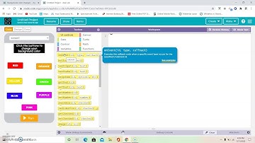 Tutorial of making a color changing application in app lab,code.org.Basics of JAVA.