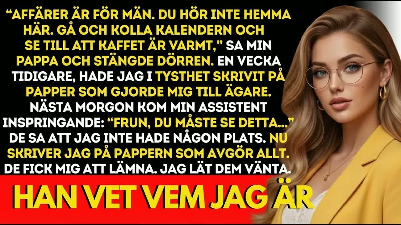 Min pappa stƤngde dƶrren framfƶr mig. āNi hƶr inte hemma hƤr.ā Men jag hƶrde hemma i varenda rapport jag byggt, vartenda problem jag lƶst i skymundan ā allt min bror tog Ć„t sig Ƥran fƶr. Tills den...