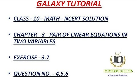 Exercise 3.7 Question No. 4,5,6 Class 10 Math NCERT Solution.
