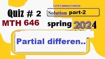 mth 646 quiz 2 solution spring 2024|mth646 quiz 2 solution spring 2024