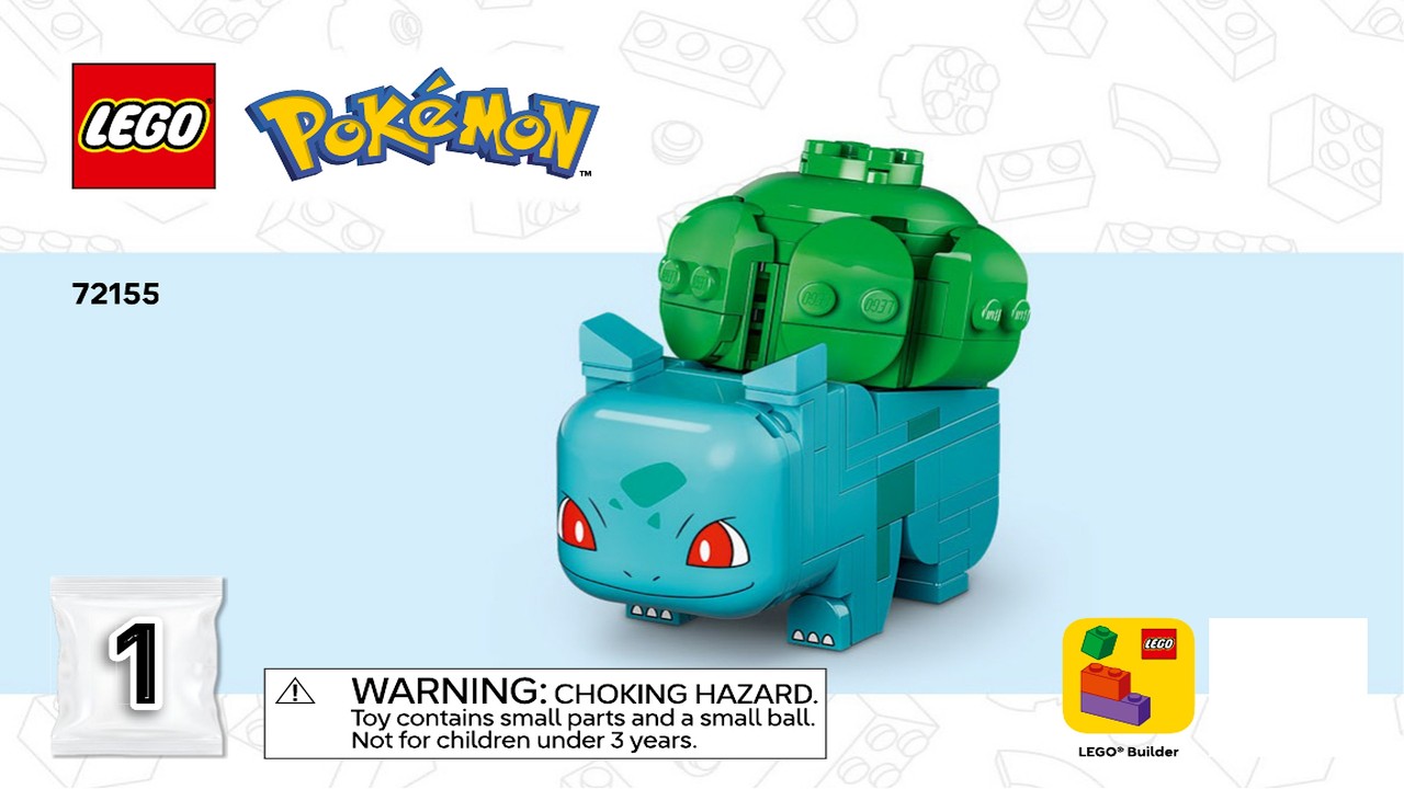 Berry Bash with Bulbasaur and Bidoof LEGO instructions
