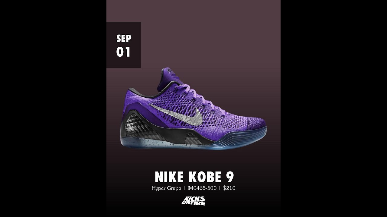 Nike Kobe 9 Elite Low Protro Moonwalker Hyper Grape / White - September 1, 2025
