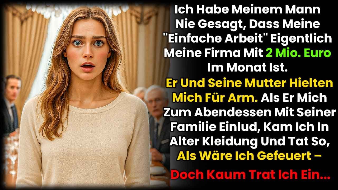 Ich gab mich als arm aus, als ich seine reiche Familie traf – doch beim Eintreten erstarrten alle!