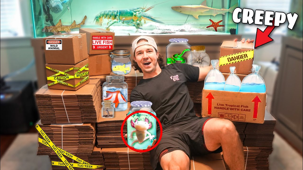 UNBOXING TONS of FISH for ALL My SALTWATER AQUARIUMS! (what's inside ...
