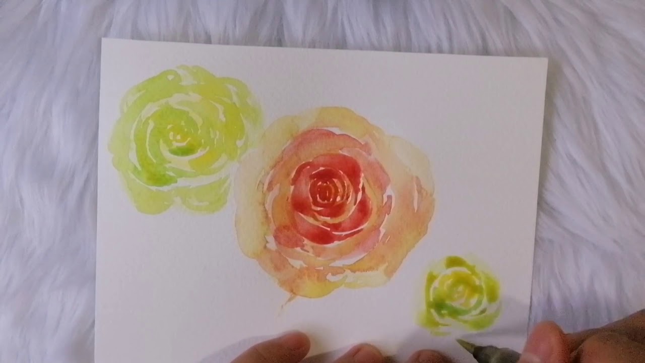 Loose Florals using Sakura Watercolor Brush Pen - YouTube