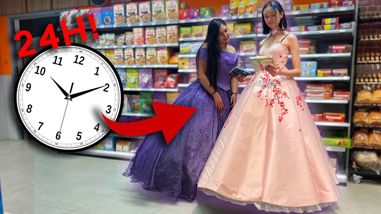 24 UUR IN PRINSESSENJURKEN CHALLENGE | MET MIJN ZUSJE