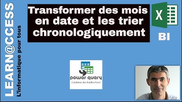 Power Query - Transformer des mois en Date avec tri chronologique