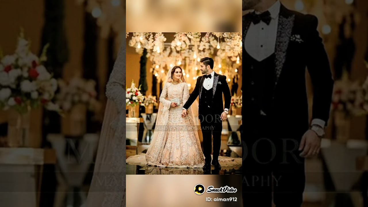 Aiman Khan and Muneeb butt Walima TikTok video 😍😍