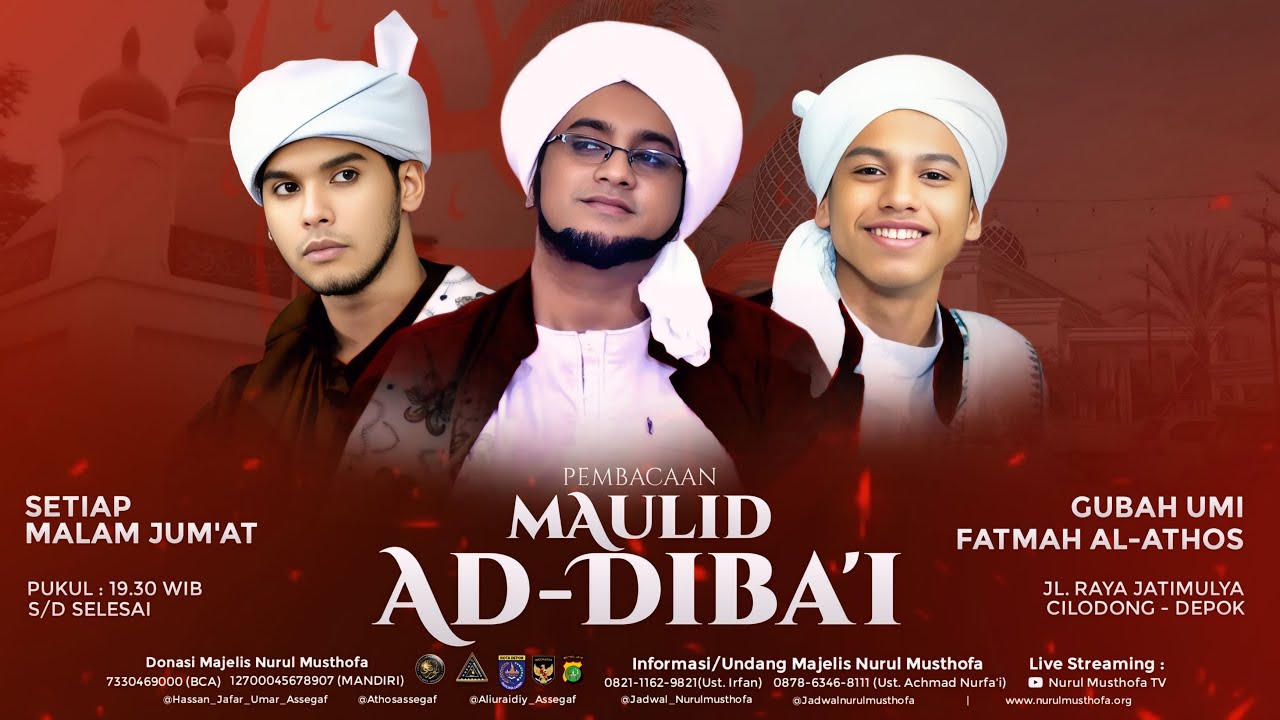 🔴 LIVE | Maulid Ad-Diba'i | Masjid Nurul Musthofa Center Cilodong Depok Jabar  | Kamis , 15 Mei 2025