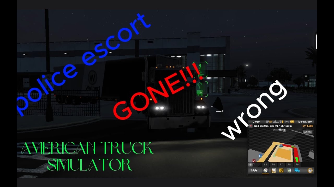 police escort gone wrong American truck simulator!!! YouTube