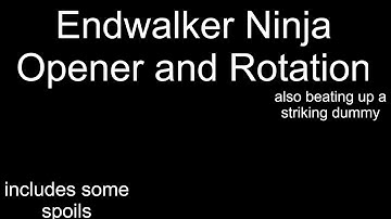 Endwalker Ninja opener and rotation