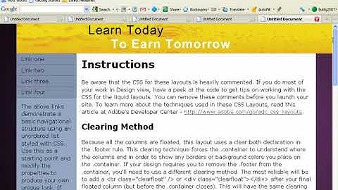 Dreamweaver CS5 Header & Footer Div Chapter 6, Class 6.4 @shiz tech in urdu hindi
