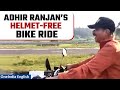 Controversy Erupts As Adhir Ranjan Chowdhury Rides Bike Without Helmet On Highway