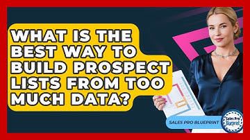 What Is The Best Way To Build Prospect Lists From Too Much Data? - Sales Pro Blueprint