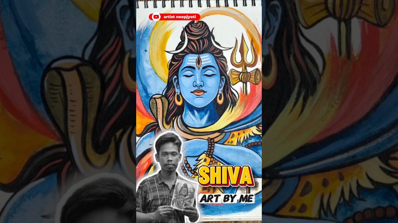 Shiva painting by me❤️🛐#shiva #like #trending #shorts #viral