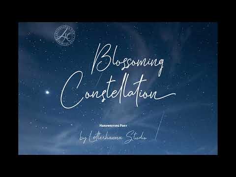 Blossoming Constellation Font, a Handwritten Font by Letterhanna Studio (Thumbnail 13 of 13)