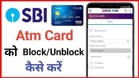 Block atm card using yono abi app | atm card online block kaise kare | Block/unblock atm card