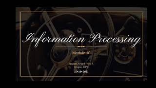 Information Processing Theory|ED203