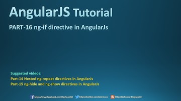 Part - 16  ng-if directive in AngularJs