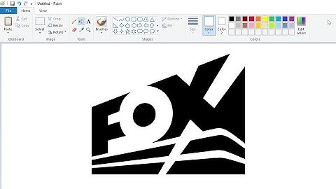 How to draw Fox Entertainment 1986 logo in MS Paint | Easy step by step drawing