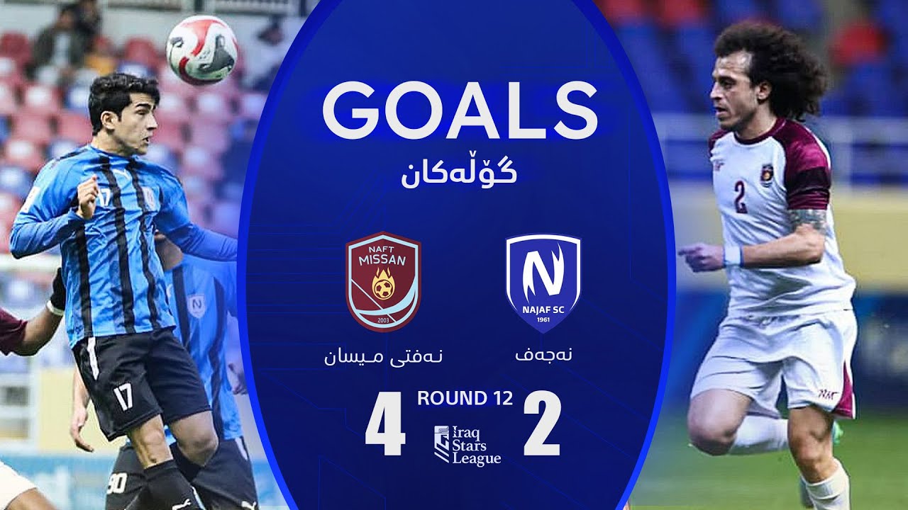 أهداف مباراة النجف 2-4 نفط ميسان - دوري نجوم العراق (الجولة 12) | المعلق: يوسف جميل