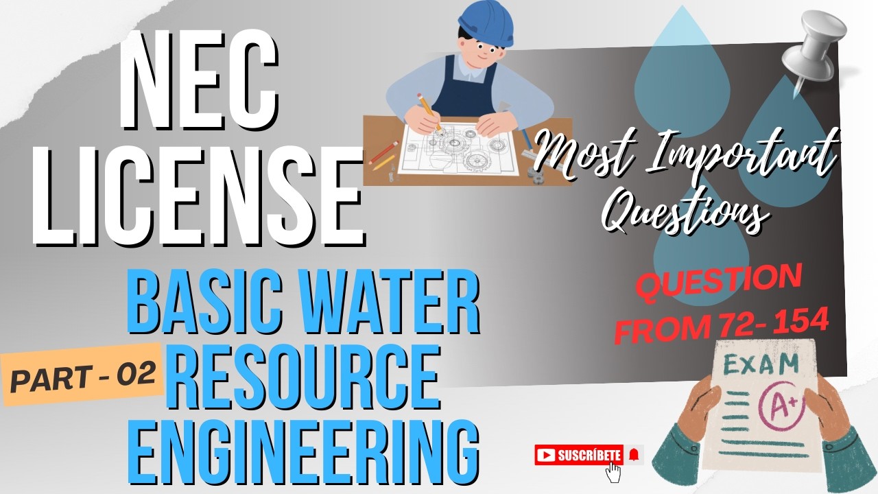 Top MCQs on Water Resources Engineering | NEC License Preparation | Part 02