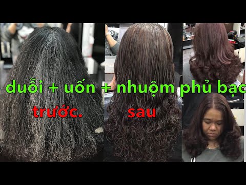 Video Duỗi uốn và nhuộm phủ bạc trên nền tóc xù tự nhiên - youtube