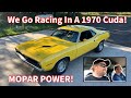 We Take a 1970 340 Cuda to the Airfield Drags in Three Rivers Michigan Mopar Drag Racing Plymouth