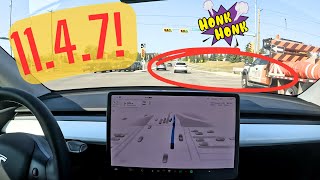 FSD Beta STOPS MIDDLE of Intersection | Tesla Full Self Driving 11.4.7