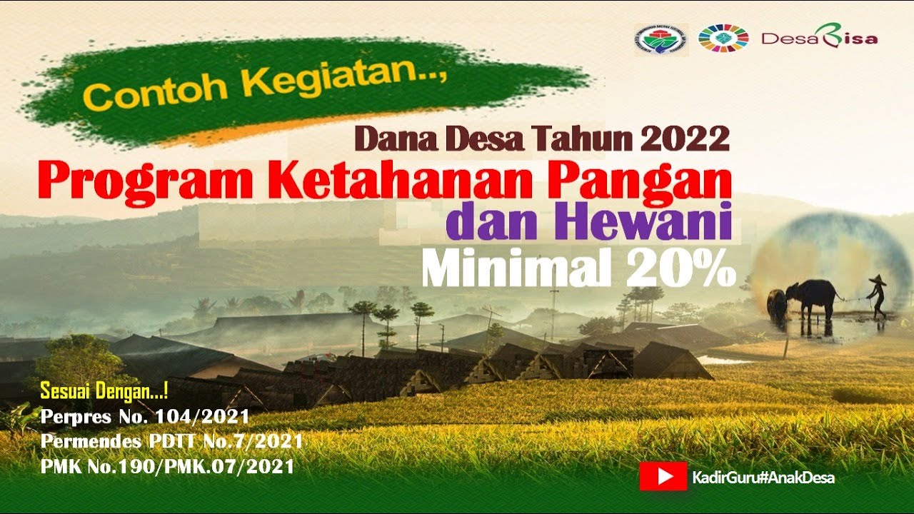 Contoh Kegiatan Ketahanan Pangan dan Hewani || Dana Desa - YouTube