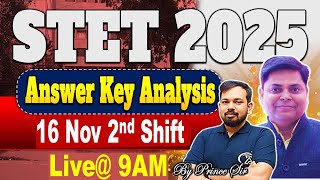 STET EXAM 2025 || PHYSICS PGT (11-12) Analysis Answer Key by prince sir #stet #biharstet