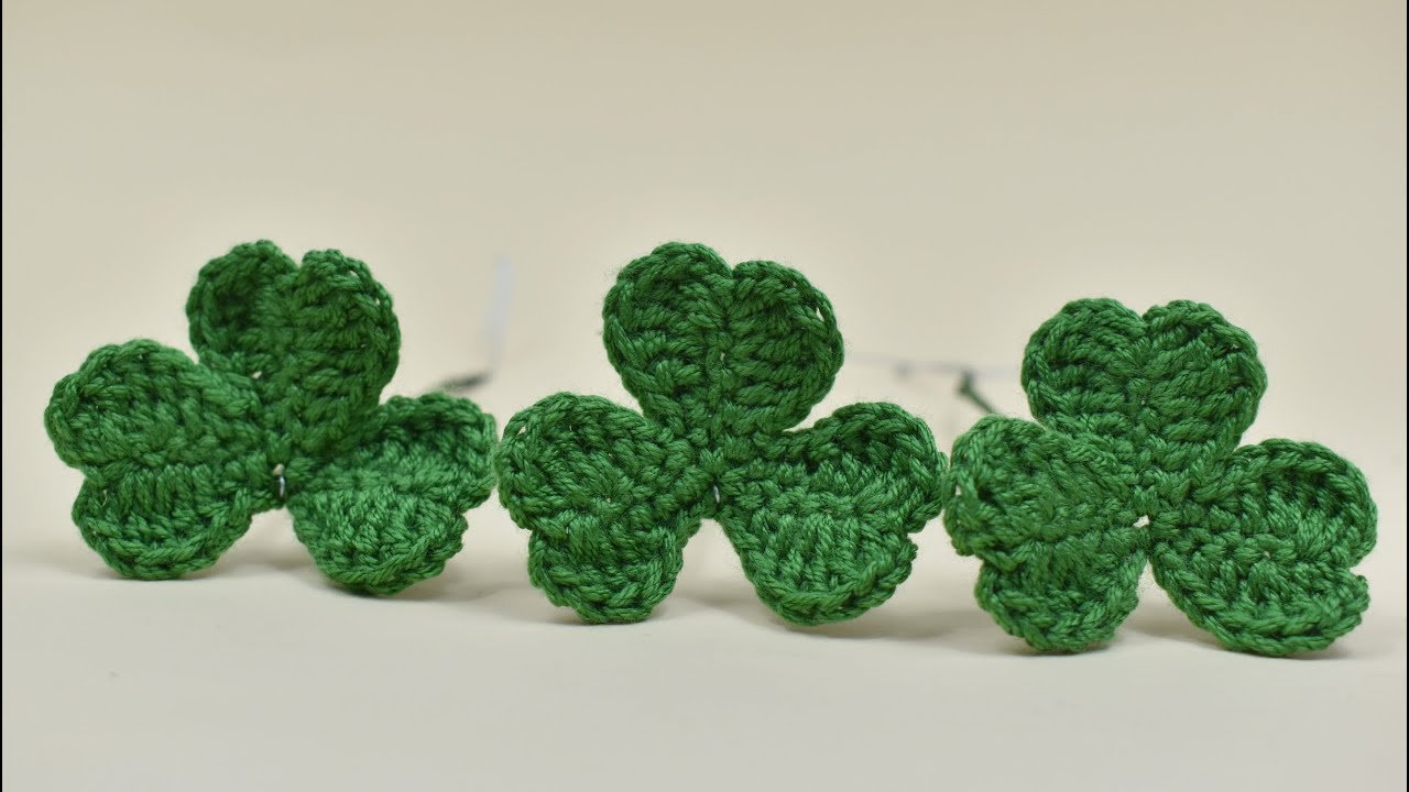 HOJAS DE TRABOL O DE YUYO EN CROCHET🍀🍀🍀😉