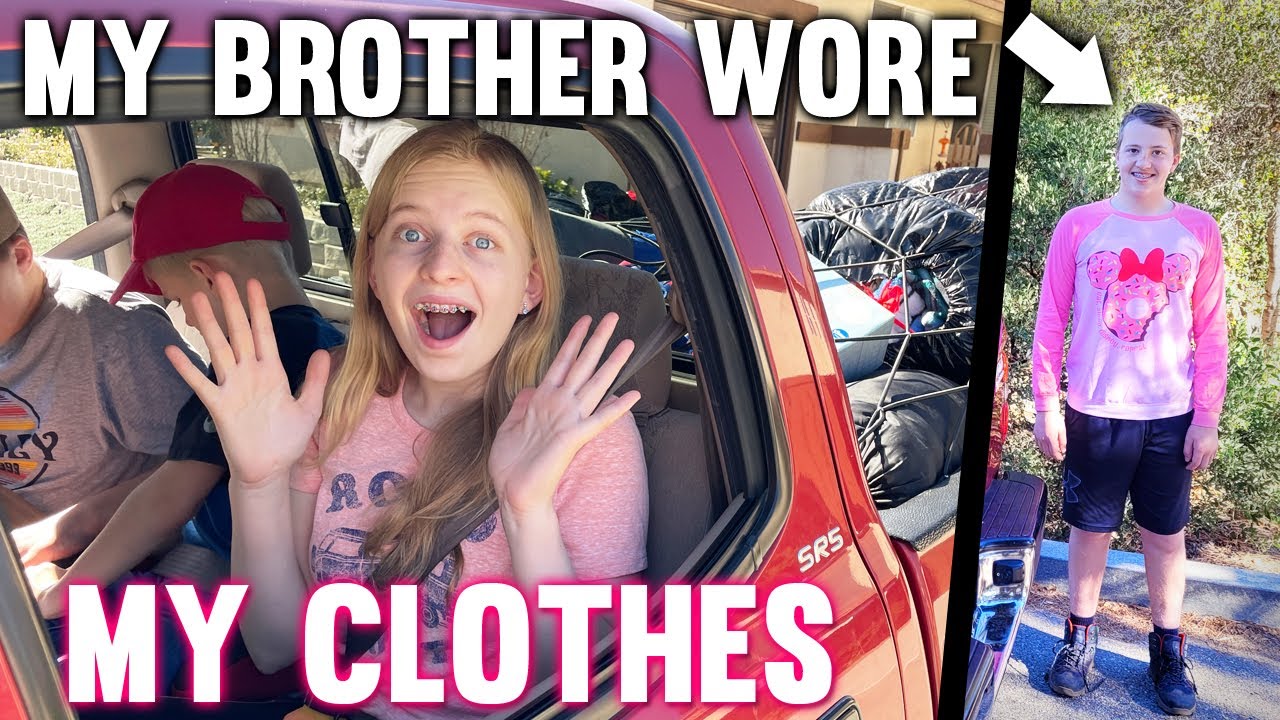 Brother Wears MY Clothes Camping Challenge YouTube