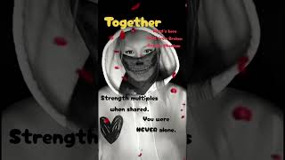 Strength multiples when shared.  #mentalhealth #trauma #healing #strength #builtfrombroken #hope