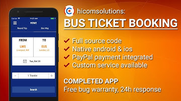 Bus ticket booking android app template, script, source code for sale