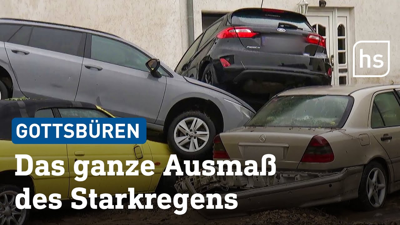 Starkregen in Trendelburg: Autos wurden weggeschwemmt | hessenschau