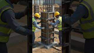 RCC Column Construction Animation | Fe500 Reinforcement & M25 Concrete #civilconstruction
