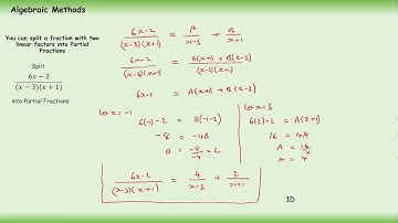 AS 1 3 Partial fractions Edexcel Pure A Level Maths