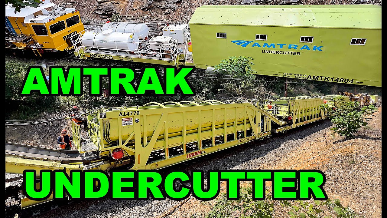 Gettin It Done: A Look at Amtrak Undercutter Ballast Work Crew on Concrete Tie Project